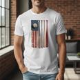 Patriotic USA Flag American Baseball Dad 4th Of July Premium Men T-Shirt