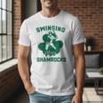 Shamrock Baseball Dad St Patricks Irish Ireland St Paddys Men T-Shirt