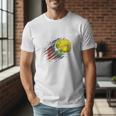 Softball Dad Like a Baseball Dad With Bigger Balls Premium Men T-Shirt