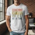 Vintage Baseball Dad Coaching My Kids One Pitch At A Time Men T-Shirt