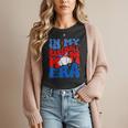 In My Baseball Mom Era Groovy Baseball Mother's Day US Flag Women T-Shirt In My Baseball Mom Era Groovy Baseball Mother's Day US Flag Women T-Shirt