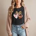 Football Baseball Heart Football Baseball Mom Women T-Shirt