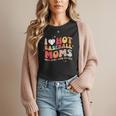 Groovy Retro I Love Hot Baseball Moms With After Game Snacks Women T-Shirt Groovy Retro I Love Hot Baseball Moms With After Game Snacks Women T-Shirt