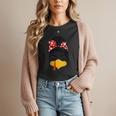 Messy Bun Baseball Mom Turkey Face Matching Thanksgiving Women T-Shirt