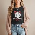 Softball Baseball Mom Floral Tee Mother's Day Women T-Shirt