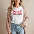 Baseball Mom Cute Mother Fans Baseball Graphic Raglan Baseball Tee Women T-Shirt