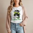 Brazil Baseball Mom Messy Bun Women T-Shirt Brazil Baseball Mom Messy Bun Women T-Shirt