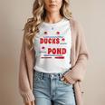 Cute Ducks On The Pond Cute Baseball Mom T-Shirt Women T-Shirt