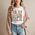 Groovy In My Baseball Mom Era Softball Game Day Women T-Shirt