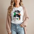 Ireland Baseball Mom Messy Bun Irish Baseball Girl Women T-Shirt