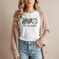 Peace Love Baseball Lover Motif For Women Pink Baseball Mom Women T-Shirt