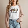 Peace Love Baseball Mom Leopard Print Cheetah Pattern Women T-Shirt Peace Love Baseball Mom Leopard Print Cheetah Pattern Women T-Shirt