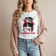 Peru Baseball Mom Messy Bun Women T-Shirt Peru Baseball Mom Messy Bun Women T-Shirt
