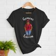 African American Baseball Mom Gemini Queen Zodiac Sign Women T-Shirt