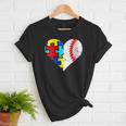 Autism Baseball Heart Autism Puzzle Baseball Mom Women T-Shirt Autism Baseball Heart Autism Puzzle Baseball Mom Women T-Shirt