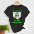Baseball Mom Quote My Stepson Works From Home Women T-Shirt Baseball Mom Quote My Stepson Works From Home Women T-Shirt