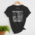 Baseball Momo Mom USA Flag 4th Of July Women T-Shirt Baseball Momo Mom USA Flag 4th Of July Women T-Shirt