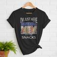 Baseball Sport I’m Just Here For The Snacks Baseball Mom Women T-Shirt Baseball Sport I’m Just Here For The Snacks Baseball Mom Women T-Shirt