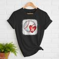 Bleached Custom Baseball Mom Number 20 Heart For Mom Women T-Shirt Bleached Custom Baseball Mom Number 20 Heart For Mom Women T-Shirt