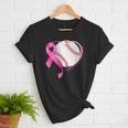 Breast Cancer Awareness Baseball Mom Women T-Shirt Breast Cancer Awareness Baseball Mom Women T-Shirt
