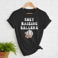 Busy Raising Ballers Baseball Mom Groovy Mother Day Women T-Shirt Busy Raising Ballers Baseball Mom Groovy Mother Day Women T-Shirt