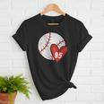 Custom Baseball Mom Number 95 Heart For Mom Mommy Women T-Shirt