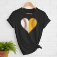 Cute Love Baseball Fast Pitch Softball Heart Baseball Mom Women T-Shirt Cute Love Baseball Fast Pitch Softball Heart Baseball Mom Women T-Shirt