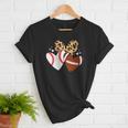 Football Baseball Heart Football Baseball Mom Women T-Shirt