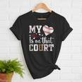 My Heart Is On That Court Baseball Player Baseball Mom Women T-Shirt