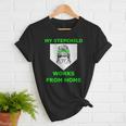 Messy Bun Baseball Mom My Stepchild Works From Home Women T-Shirt Messy Bun Baseball Mom My Stepchild Works From Home Women T-Shirt