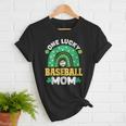 One Lucky Baseball Mom St Patricks Day Rainbow Mother Mama Women T-Shirt