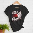 Pitch 'n Giggles Baseball Player Women Baseball Mom Women T-Shirt Pitch 'n Giggles Baseball Player Women Baseball Mom Women T-Shirt