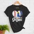 Proud Ball Mom Volleyball Baseball Mom Heart Women T-Shirt Proud Ball Mom Volleyball Baseball Mom Heart Women T-Shirt