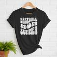 Retro Baseball Mom Summer Groovy Appreciation Women T-Shirt Retro Baseball Mom Summer Groovy Appreciation Women T-Shirt