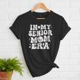 In My Senior Mom Era Class Of 2024 Groovy Baseball Mom Life Women T-Shirt