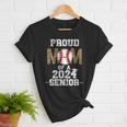 Womens Proud Mom Of a 2024 Senior Class Of 2024 Baseball Mom Women T-Shirt Womens Proud Mom Of a 2024 Senior Class Of 2024 Baseball Mom Women T-Shirt