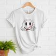 Baseball Mom Era Ball Mom Smile Face Groovy Mother's Day Women T-Shirt Baseball Mom Era Ball Mom Smile Face Groovy Mother's Day Women T-Shirt