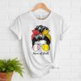 Baseball Mom Softball Mom Of Both Messy Bun Mother's Day Women T-Shirt Baseball Mom Softball Mom Of Both Messy Bun Mother's Day Women T-Shirt