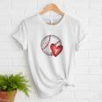 Bleached Custom Baseball Mom Number 7 Heart For Mom Women T-Shirt Bleached Custom Baseball Mom Number 7 Heart For Mom Women T-Shirt