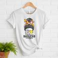 Busy Raising Ballers Softball Messy Bun Baseball Mom Women T-Shirt Busy Raising Ballers Softball Messy Bun Baseball Mom Women T-Shirt