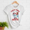 Calm Your Mitts Baseball Mom Mother's Day Softball Mom Premium Women T-Shirt