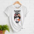 My Favorite Ballers Call Me Mom Basketball Mom Baseball Mom Women T-Shirt