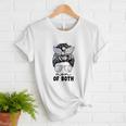 Mom Of Both Volleyball And Baseball Mom For Women Messy Bun Women T-Shirt Mom Of Both Volleyball And Baseball Mom For Women Messy Bun Women T-Shirt
