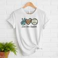 Peace Love Baseball Lover Motif For Women Pink Baseball Mom Women T-Shirt
