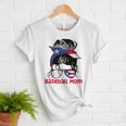 Puerto Rico Baseball Mom Messy Bun Boricua Women T-Shirt