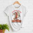 Retro Just Here For The Hotdogs Baseball Mom Sport Lover Women T-Shirt Retro Just Here For The Hotdogs Baseball Mom Sport Lover Women T-Shirt