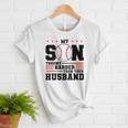 My Son Throws Harder Than Your Husband Baseball Mom Women T-Shirt