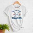 Spring 2024 Season Cute Baseball Mom Here For The Snacks Women T-Shirt Spring 2024 Season Cute Baseball Mom Here For The Snacks Women T-Shirt