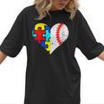 Autism Baseball Heart Autism Puzzle Baseball Mom Women T-Shirt Autism Baseball Heart Autism Puzzle Baseball Mom Women T-Shirt