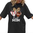 Ball Mom Football Baseball Mom Heart Women T-Shirt Ball Mom Football Baseball Mom Heart Women T-Shirt